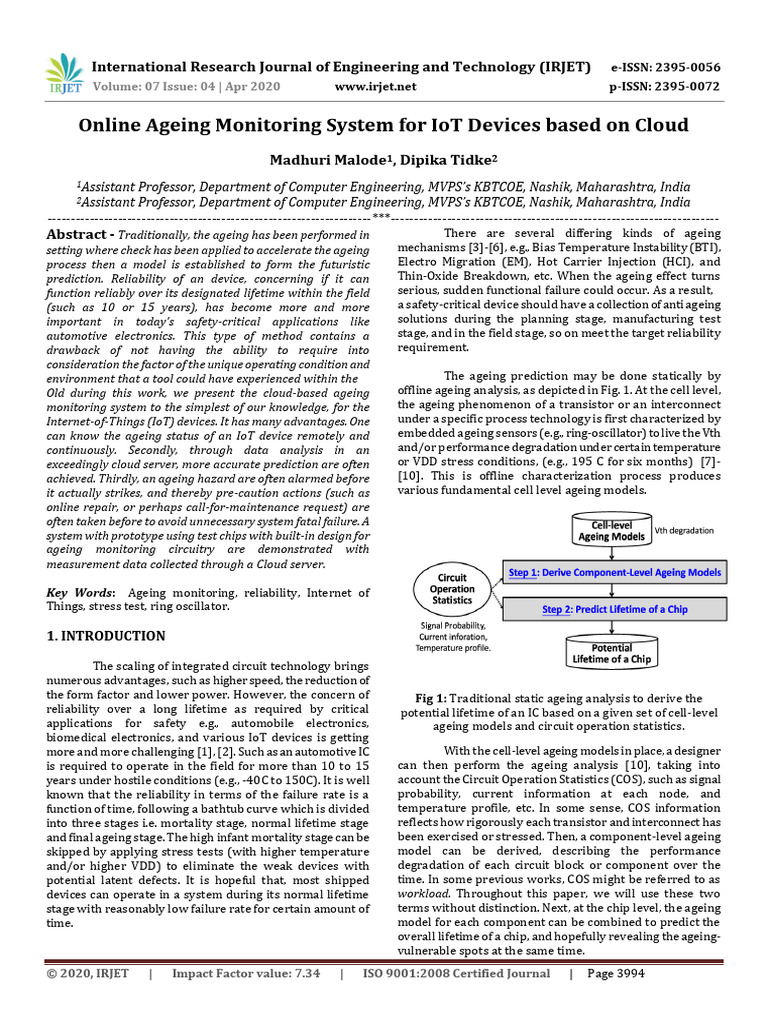 Cloud-Based IoT Device Ageing Monitoring | PDF | Internet Of Things ...