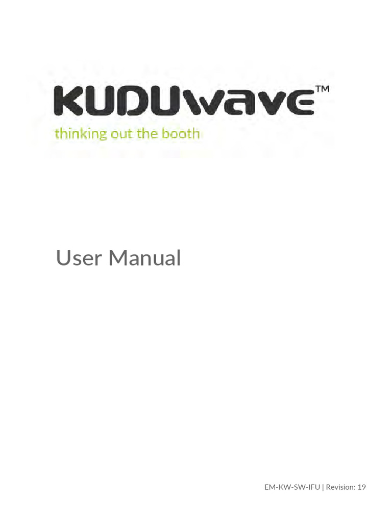 KUDUwave User Manual | PDF | Icon (Computing) | Computing