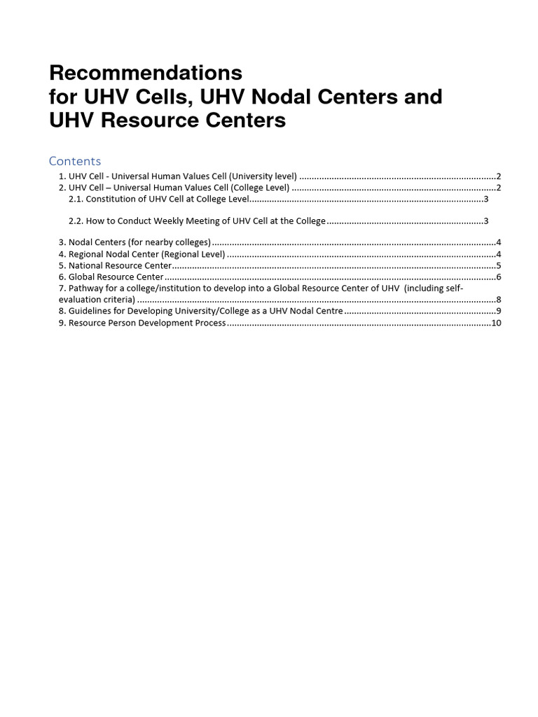 UHV Cells and Resource Centers Guide | PDF | Business | Art