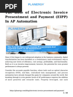 Electronic Invoice Presentment and Payment