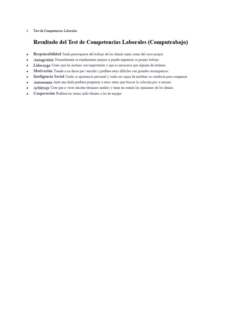 Test De Competencias Laborales – DNBTVP