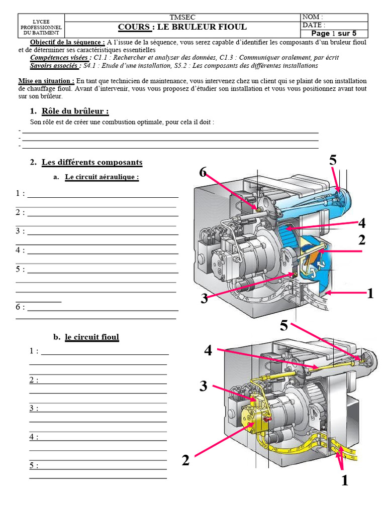 Le Bruleur Fioul Cours Eleve PDF — free download