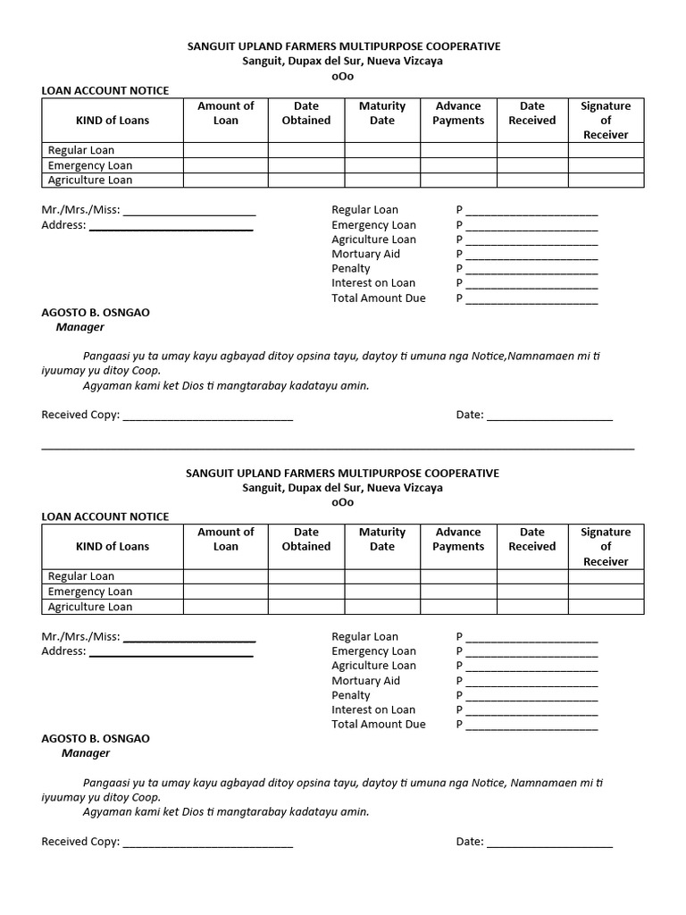 DELINQUENT NOTICE PDF