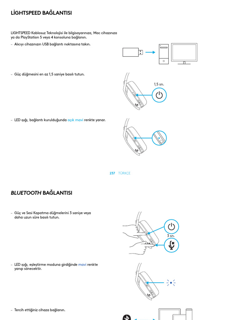 g435 Wireless Gaming Headset QSG 237 245 | PDF