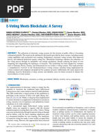 E-Voting Meets Blockchain A Survey