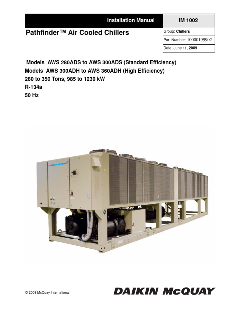 McQuay COMPRESSOR MUZN MALL 2 AWS Installation Manual Eng PDF
