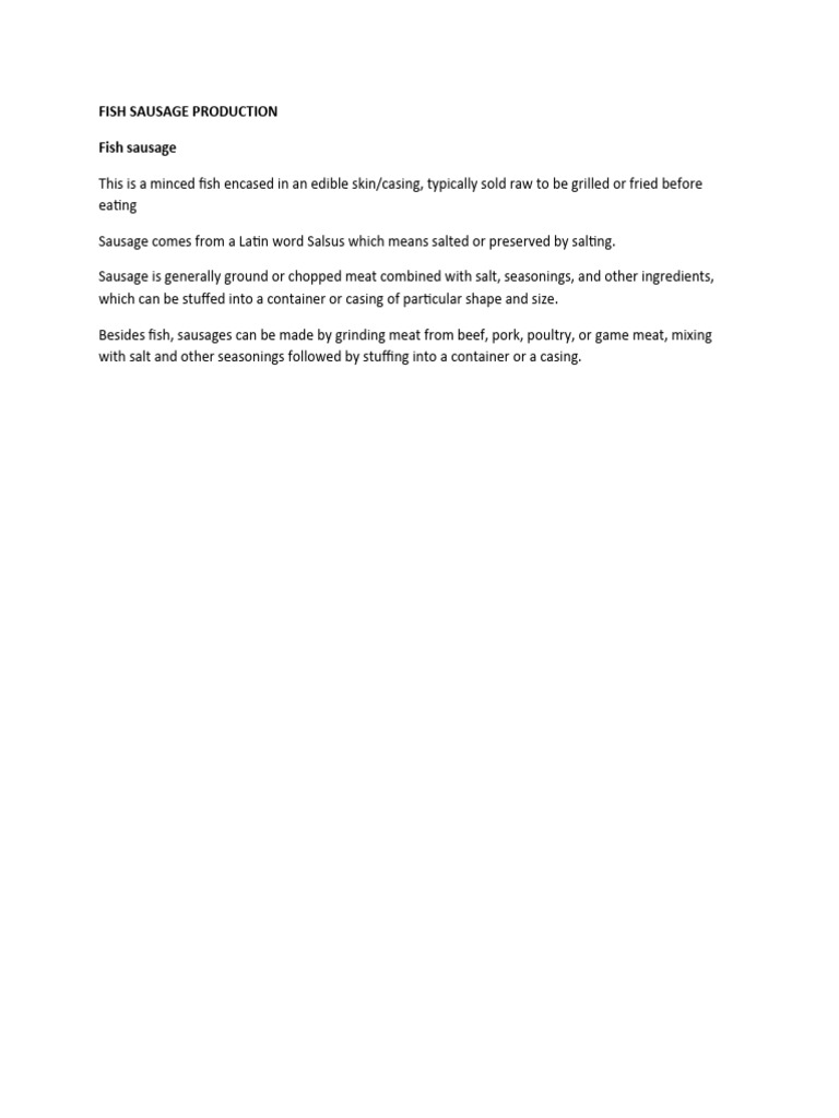 Fish Sausage PDF