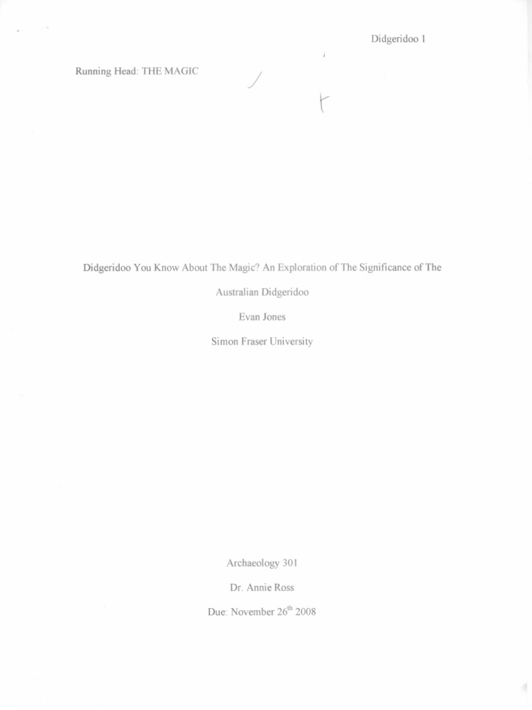 Australian Didgeridoo PDF