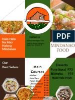 Brown Green Restaurant Food Offer Trifold Brochure