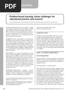 Problem Based Learning