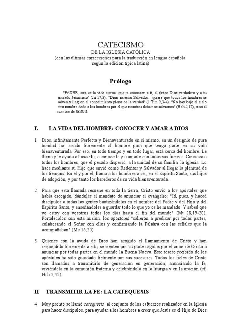 Catecismo de la Iglesia Católica: Fe y Doctrina | PDF | Religión y ...