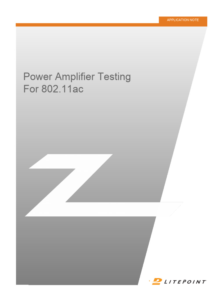 Power Amplifier Testing 802.11ac Application Notes 010814c PDF