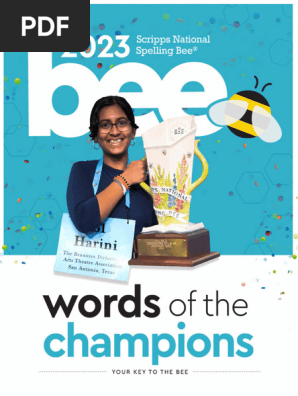 2023 Scripps National Spelling Bee Words of the Champions 9798842884711 Compress