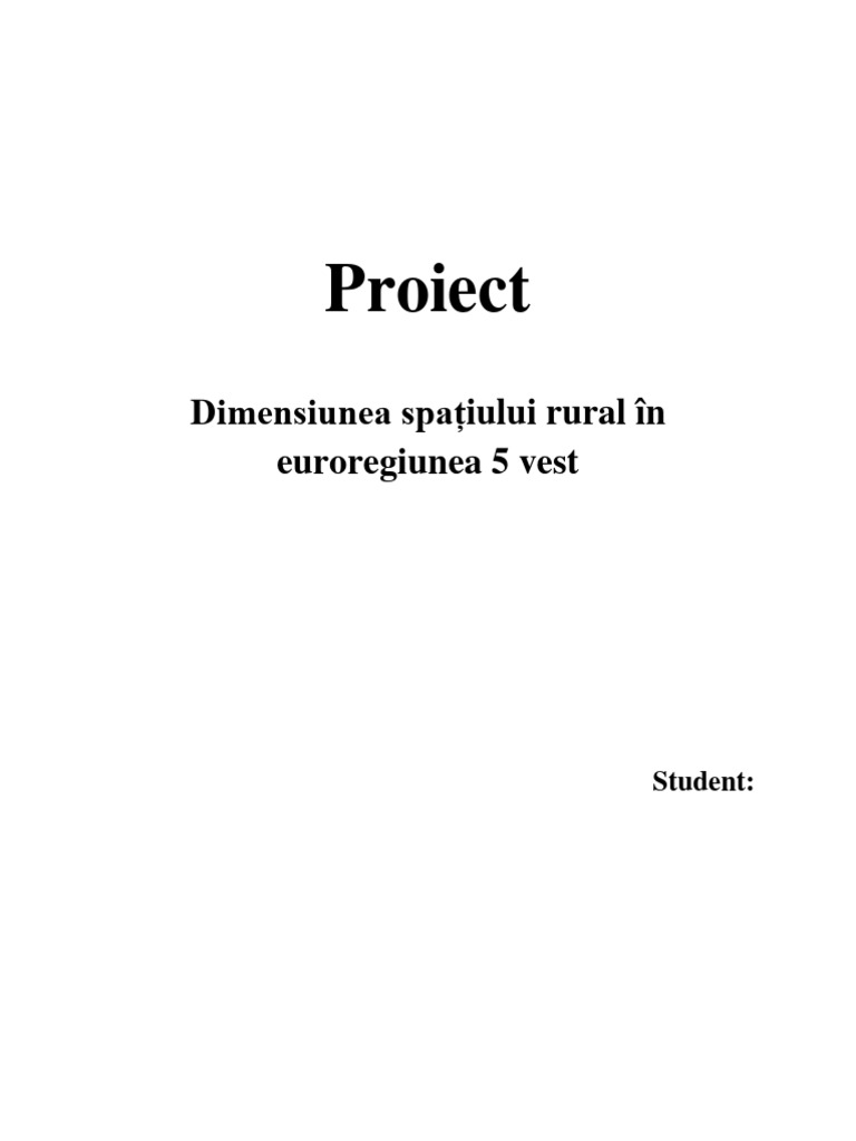 Spatiul Rural | PDF