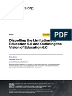 Dispelling The Limitations of Education 5.0 and Outlining The Vision of Education 6.0