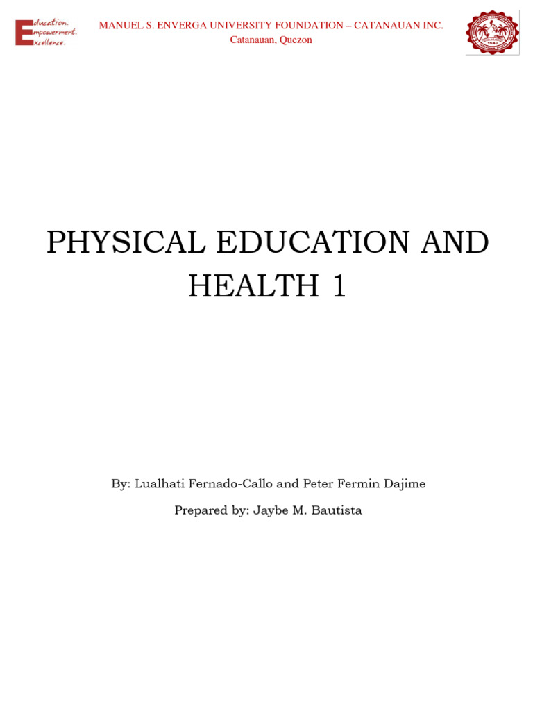Physical Education and Health 1 | PDF | Wellness