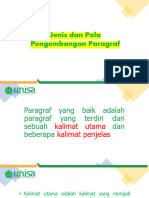 Pola Pengembangan Paragraf