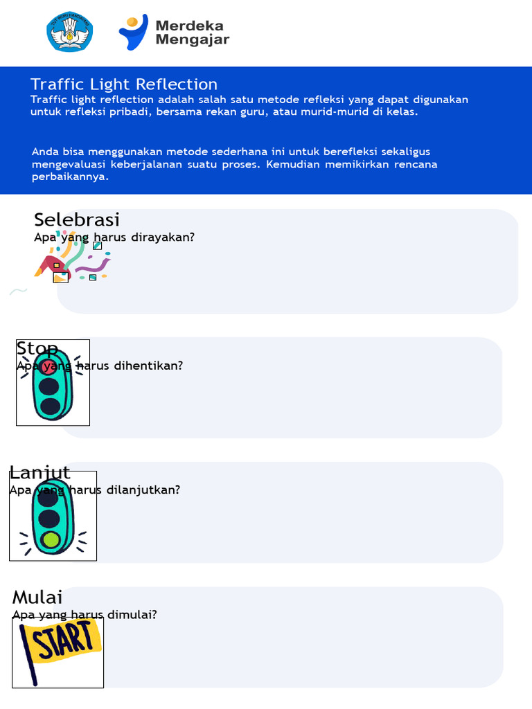 Refleksi Metode Traffic Light dalam Pembelajaran | PDF | Karier ...