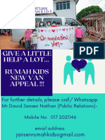 Give A Little Help A Lot - Rumah Kids Van Appeal Flyer