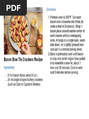 Bacon Bow Tie Crackers Recipe
