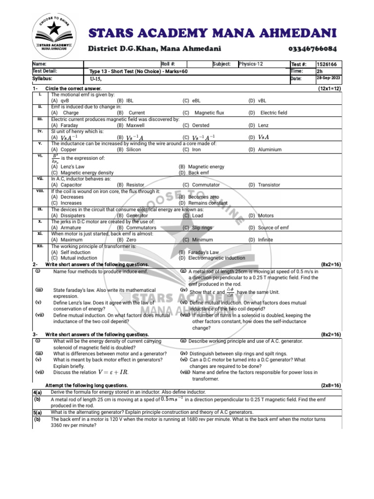 2nd Year Physics Ch15 Pdf