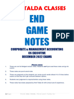 Cma End Game Notes