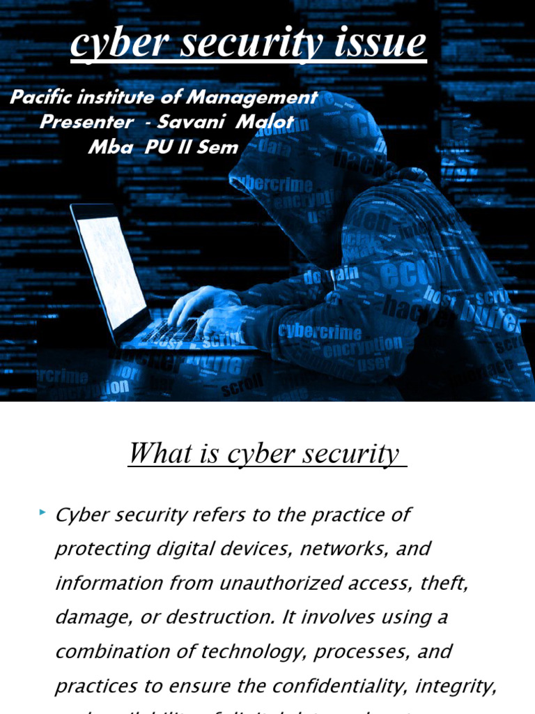 Presentation On Cyber Security Issues | PDF