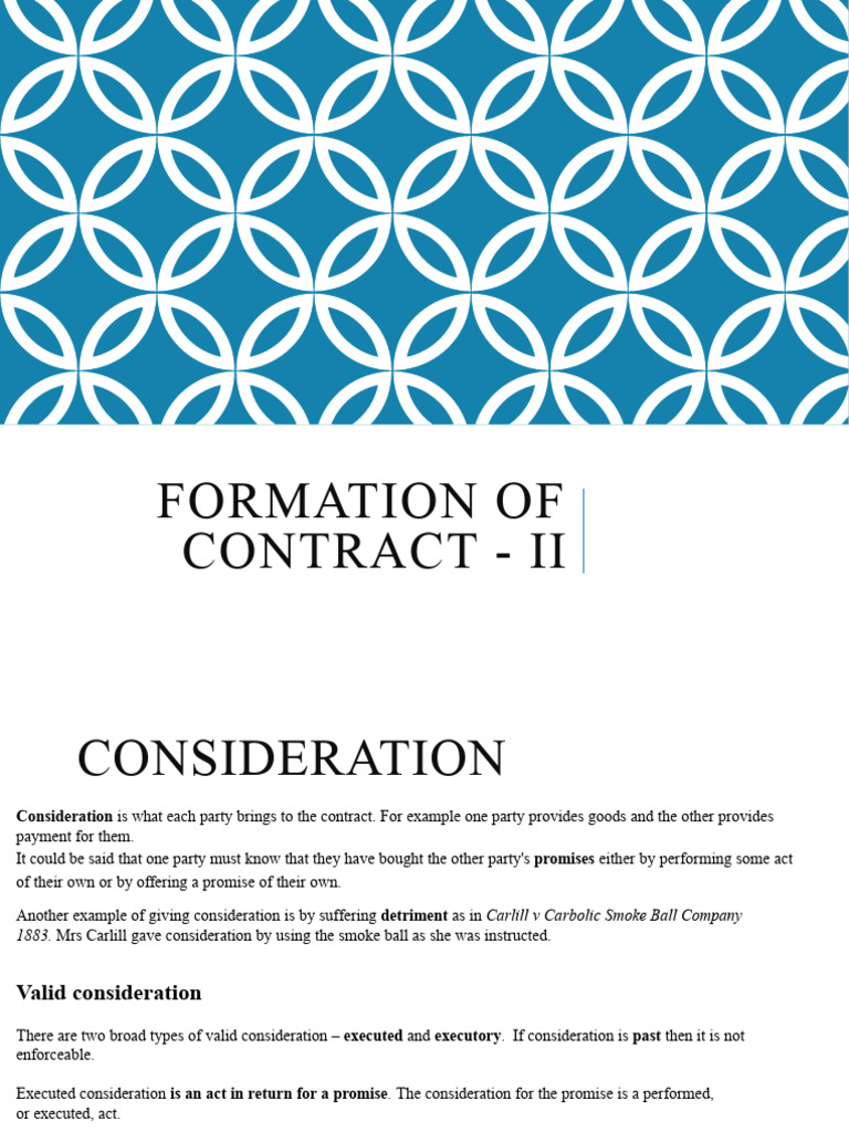 Understanding Contract Consideration Types | PDF