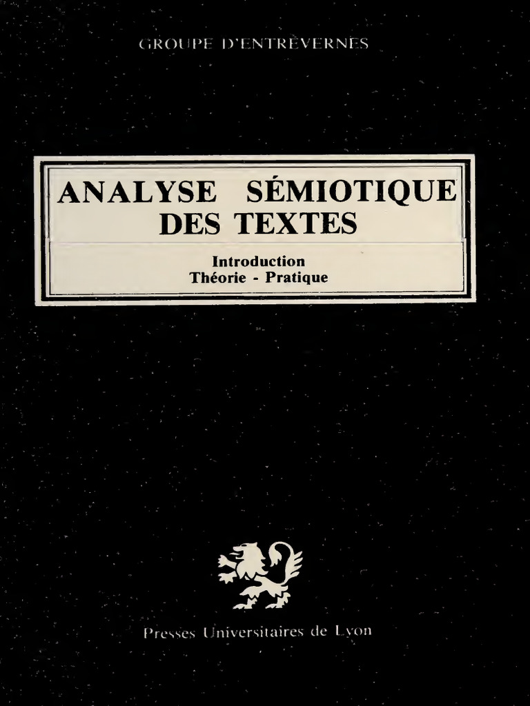 Introduction à l'analyse sémiotique | PDF | Sujet (Grammaire) | Sémiotique