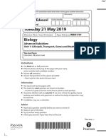 June 2019 (IAL) QP - Unit 1 Edexcel Biology A-Level