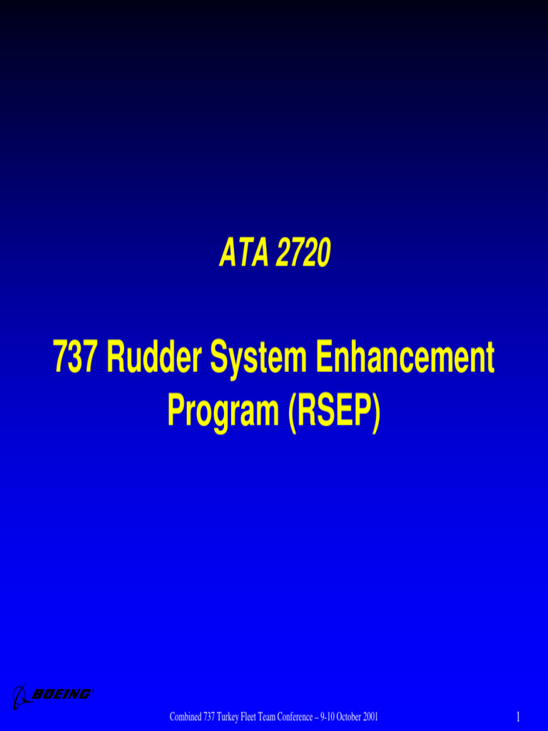 737 Rudder System Enhancement Overview | PDF | Aviation | Transport