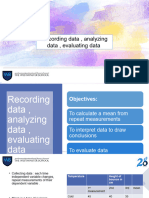 RECORDINGAnalysing and Evaluating DATA - SCI