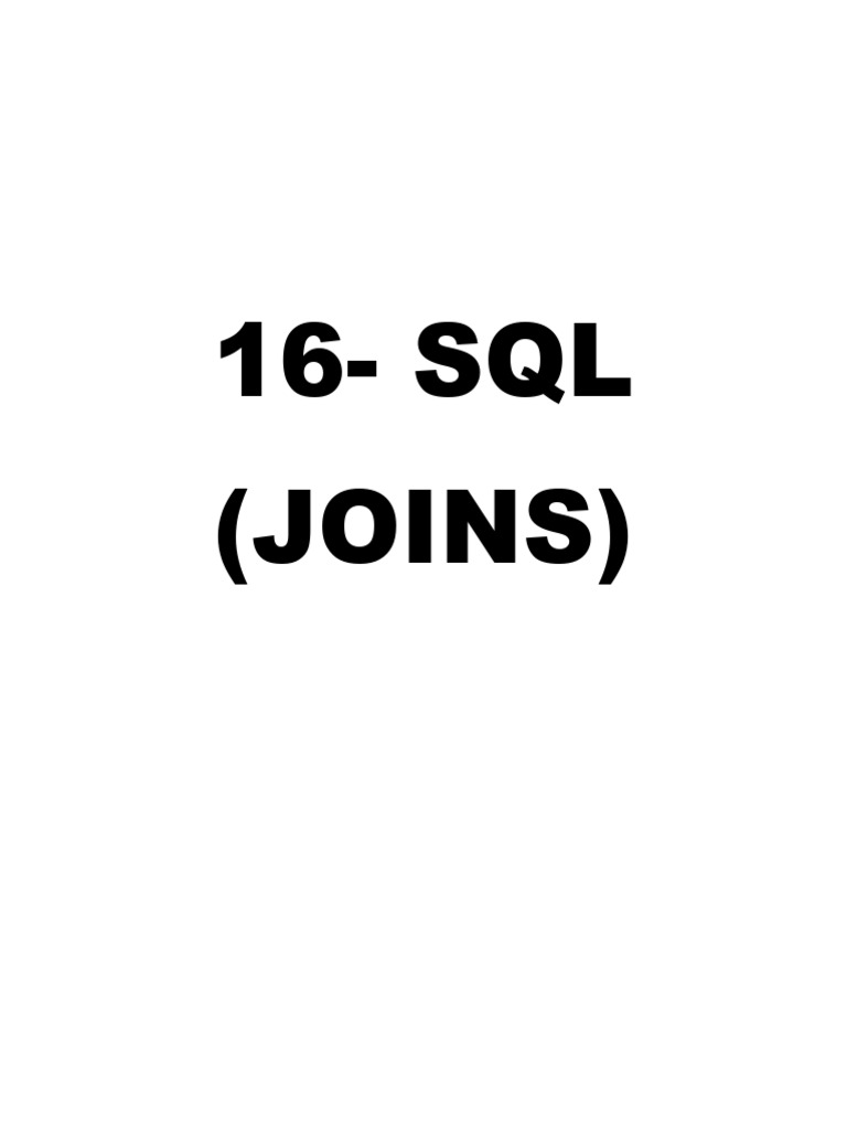 16 sql joins pdf