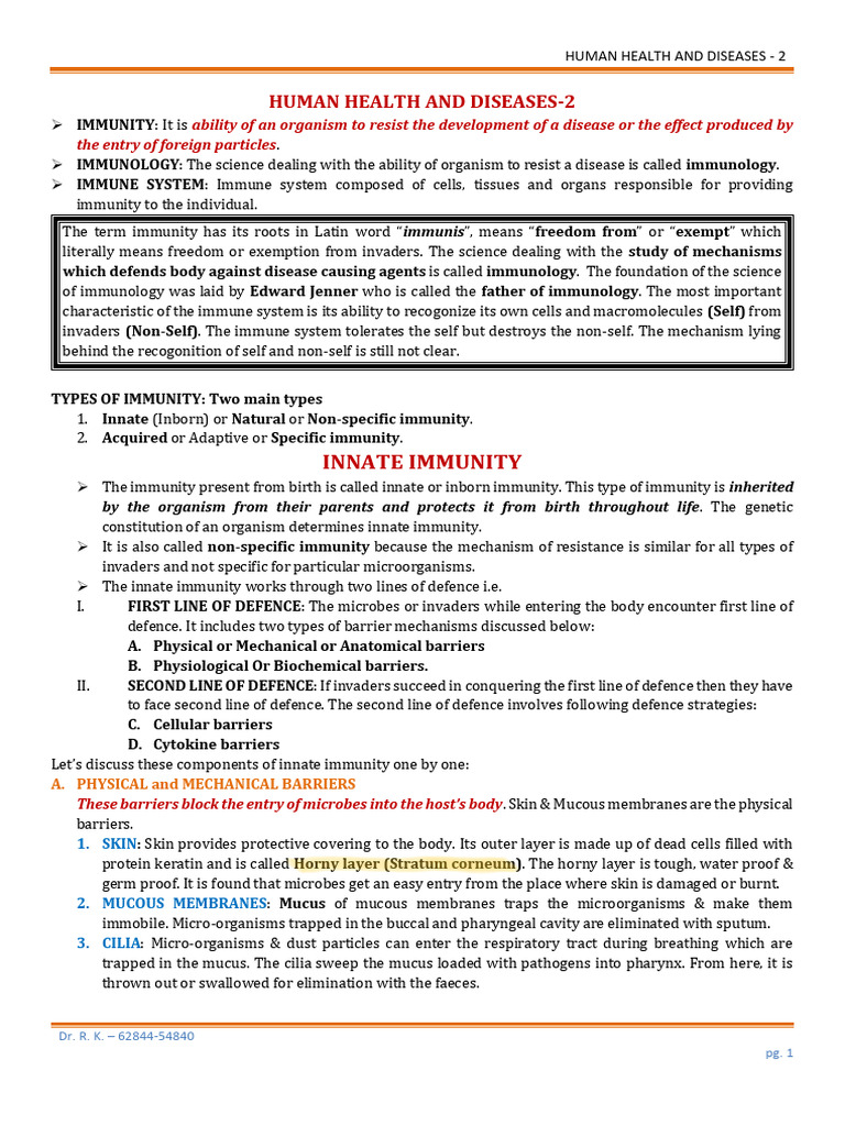 Human Health and Diseases-2 | PDF