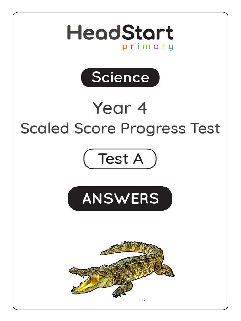 Science: Scaled Score Progress Test | PDF