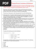 I. Review Questions Chapter 4: Mining Frequent Patterns, Associations, Ad Corelations