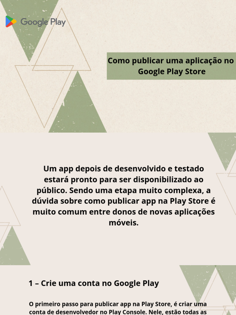 Como publicar uma aplicaçãp no Google Play Store | PDF | Aplicativo ...