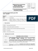 Acta de Instalación Del Comité de Supervisión para IPv6