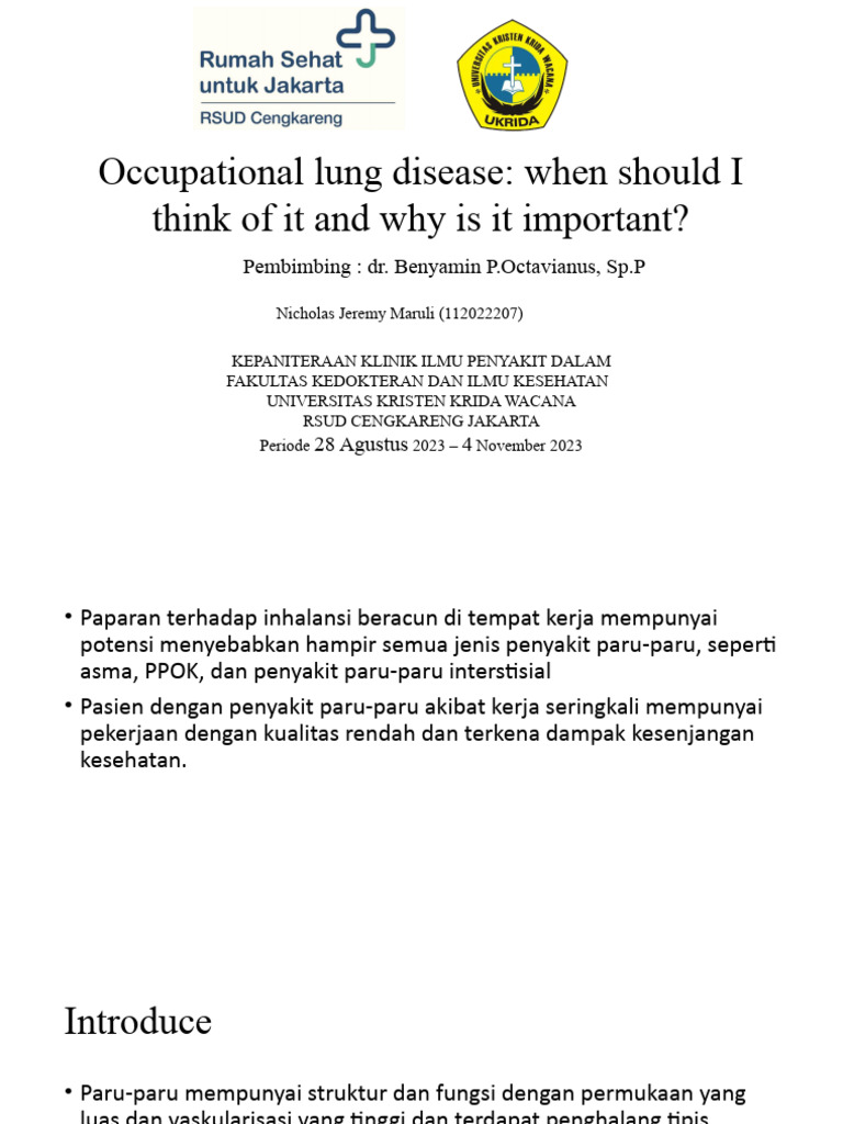 Occupational Lung Disease Pdf