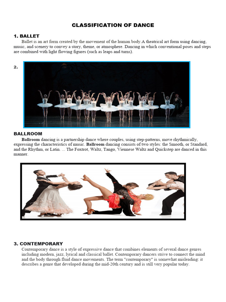 Classification of Dance PDF