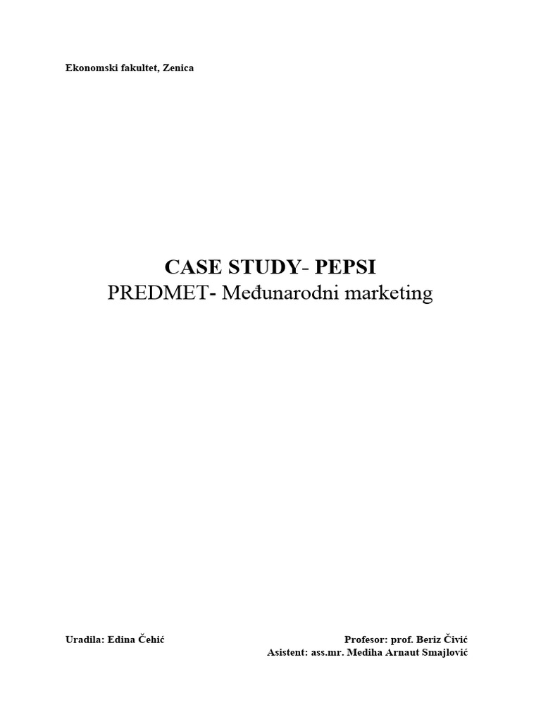 PEPSIcase Study PDF