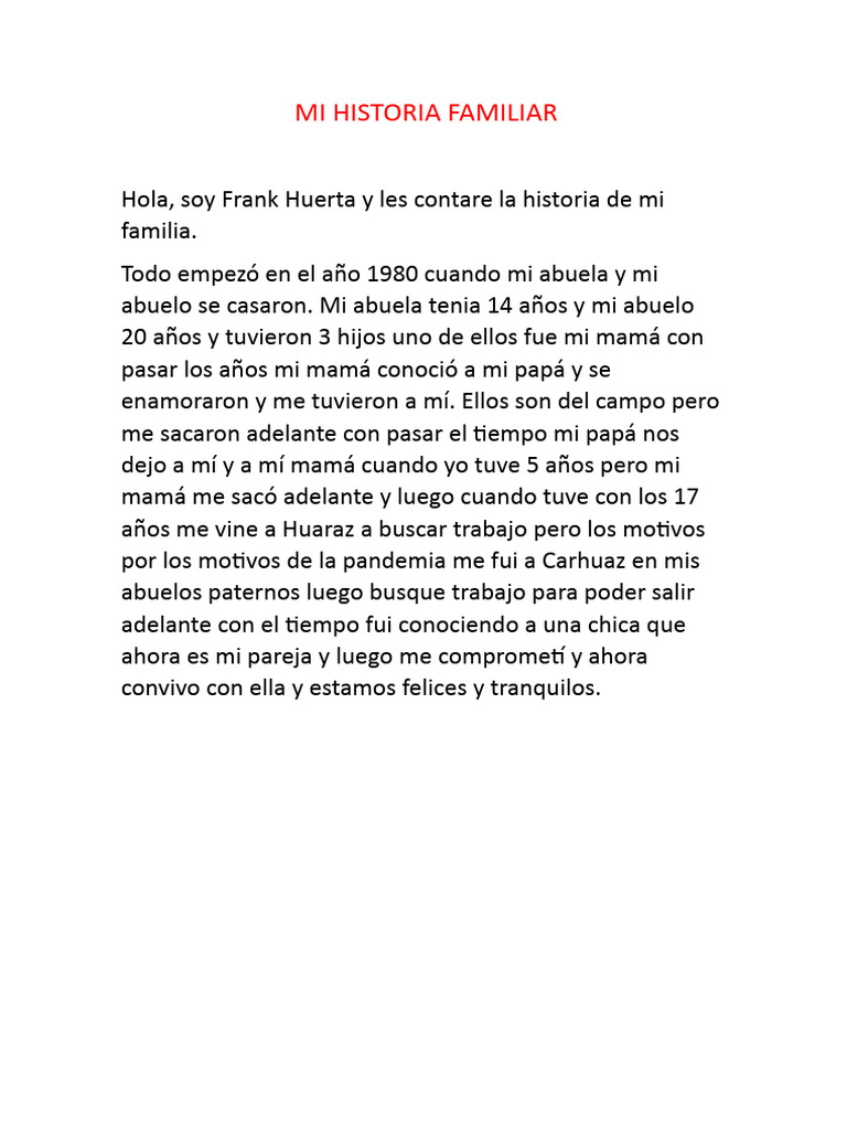 Mi Historia Familiar PDF