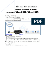 Hướng Dẫn Cài Đặt Cấu Hình Setup Nhanh Modem Router Draytek Vigor2912