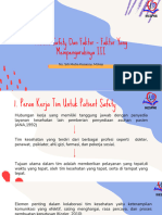Patient Safety Dan Faktor - Faktor Yang Mempengaruhinya III: Ns. Siti Mutia Kosassy, M.Kep