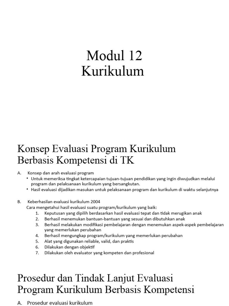 Modul 12 Kurikulum | PDF
