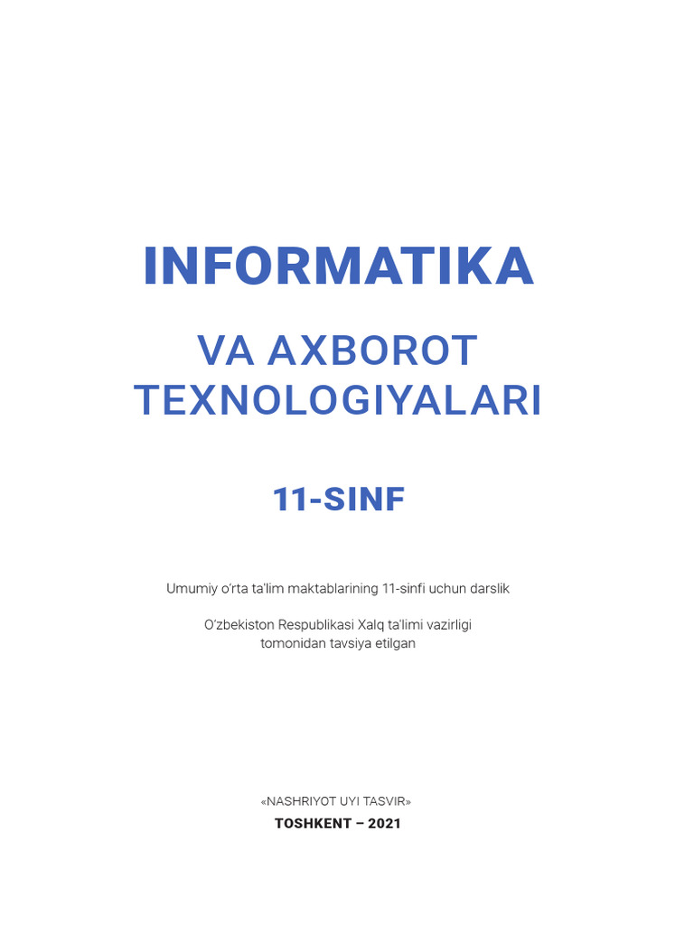 Informatika 11-Sinf | PDF