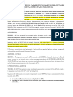 Convenio de Cesión de Uso para El Funcionamiento Del Centro de Slaud Mental Comunitario Paramonga