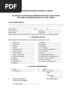 PNG Medical Examination Report Form | PDF | Human Diseases And ...