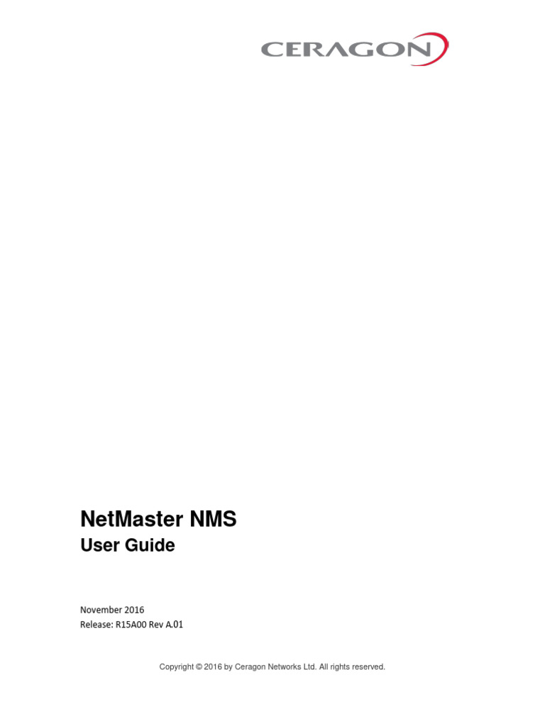 Ceragon NetMaster User Guide R15A00 Rev A.01 | PDF | Computer Network ...