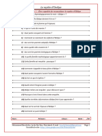 Questionnaire 2 Être Capable de Reconstituer Le Mythe d'OEdipe